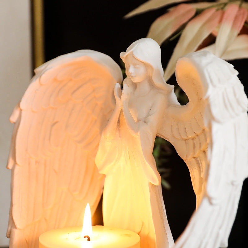 Angelic Praying Angel Candle Holder