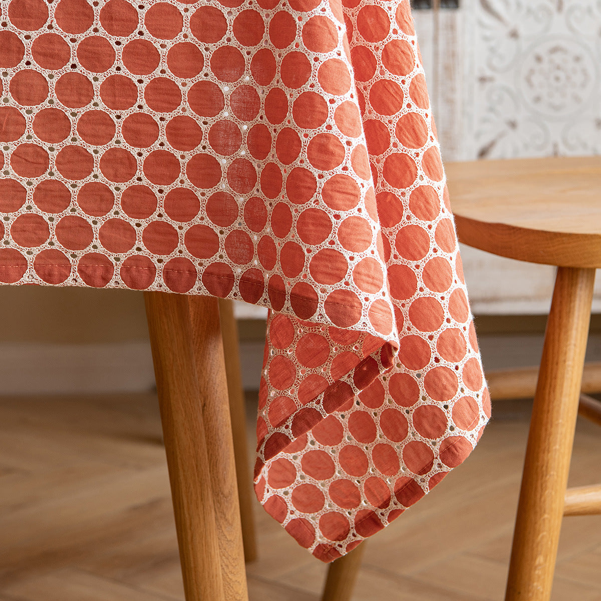 Cotton Linen Embroidered Tablecloth