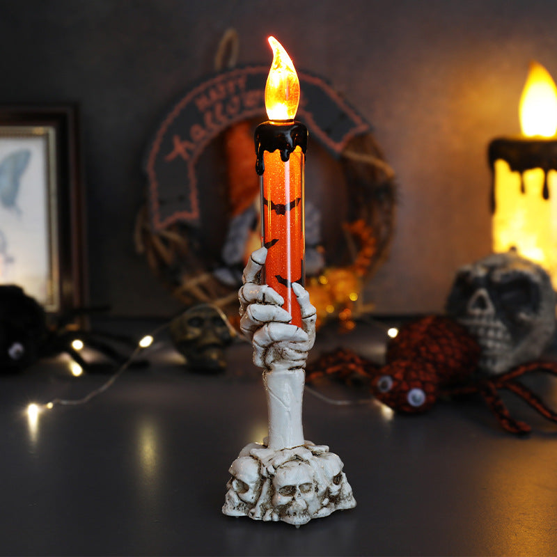 LED Skull Candle Holder