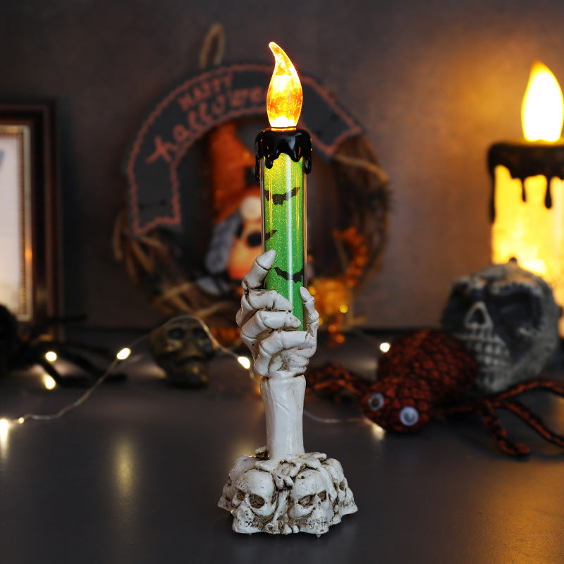 LED Skull Candle Holder