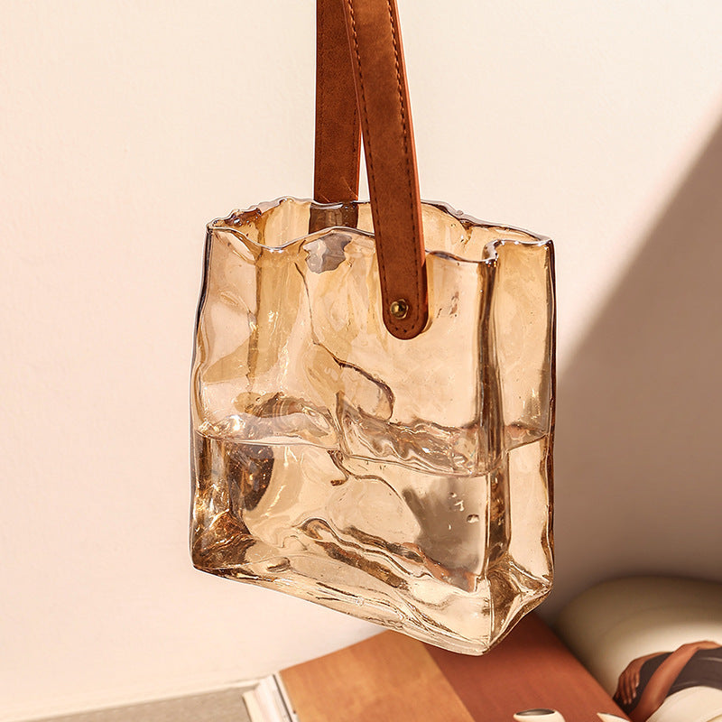 Crinkled Glass Vase Handbag