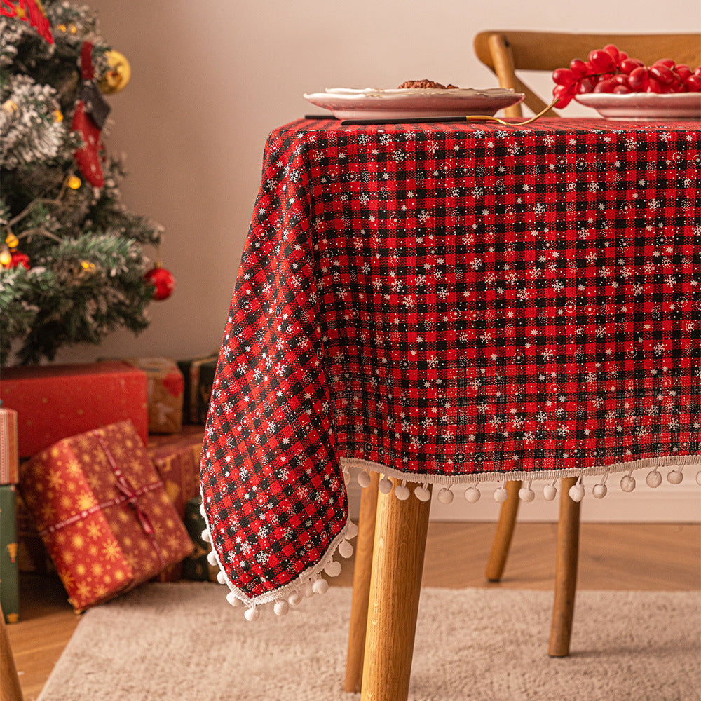 Christmas Snowflakes Rectangle Tablecloth