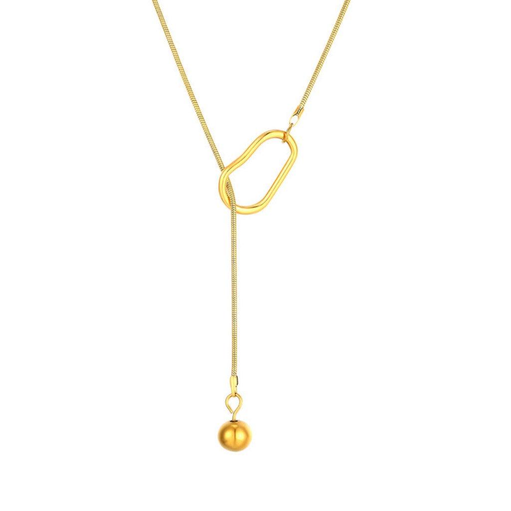 Fashion Jewelry Dainty 18K Gold Plated Pendant Simple Necklaces - ozlvii