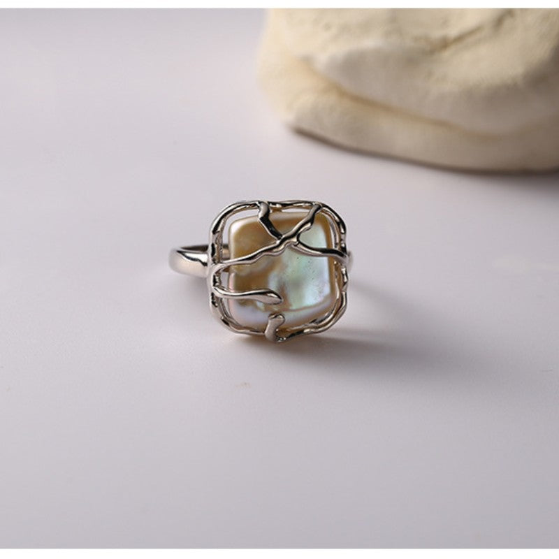 Sophisticated Baroque Pearl Ring
