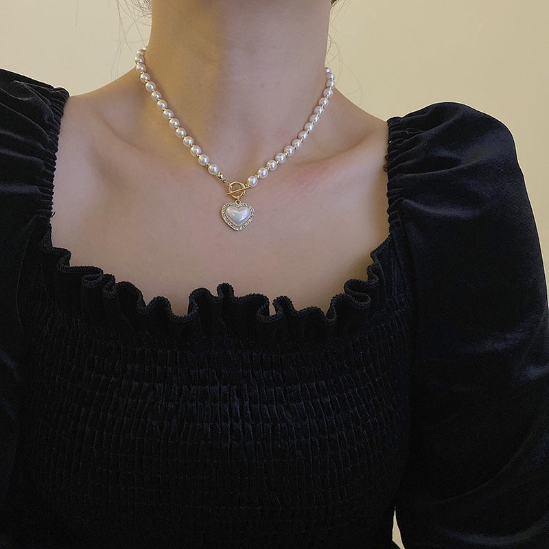 Love with Diamonds Pearl Necklace