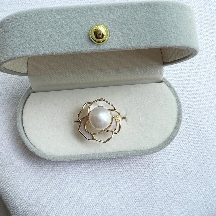 Pearl Camellia Ring