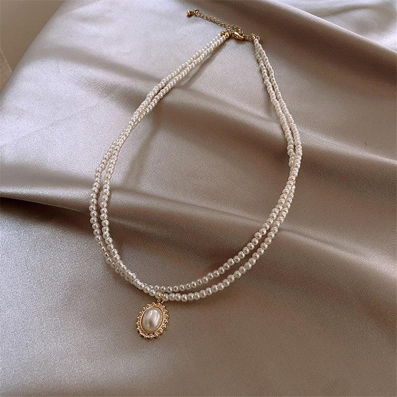 Pearl Necklace Charm Wedding Party Clavicle Chain - ozlvii
