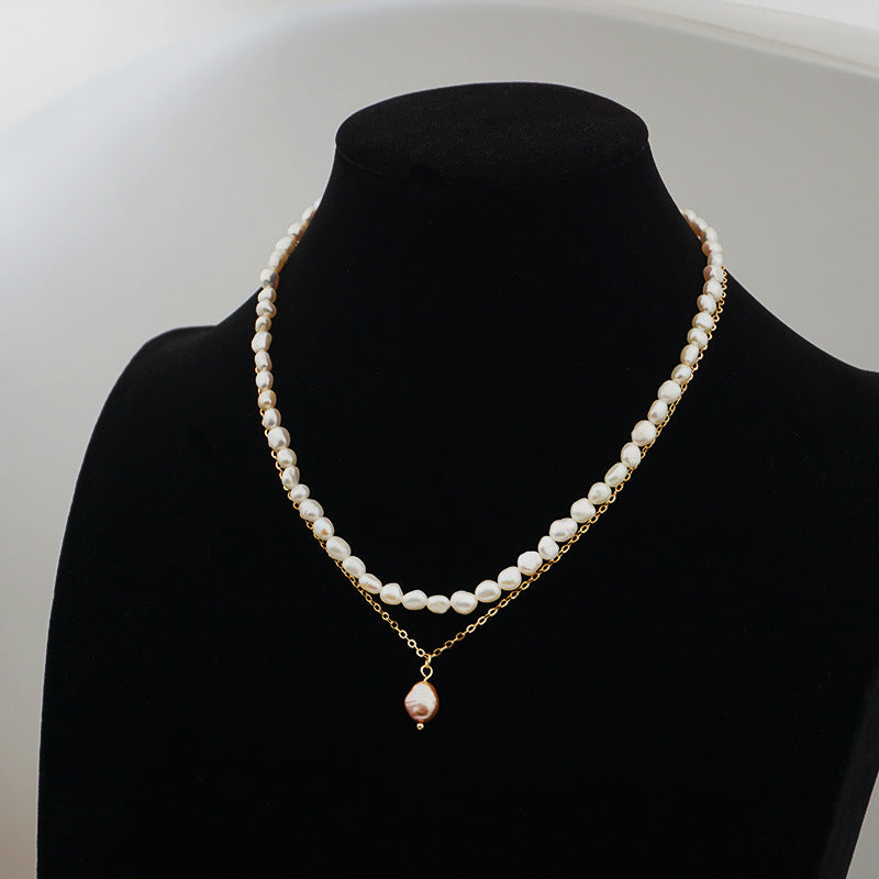 Multi-layered Minimalist Pearl Necklace