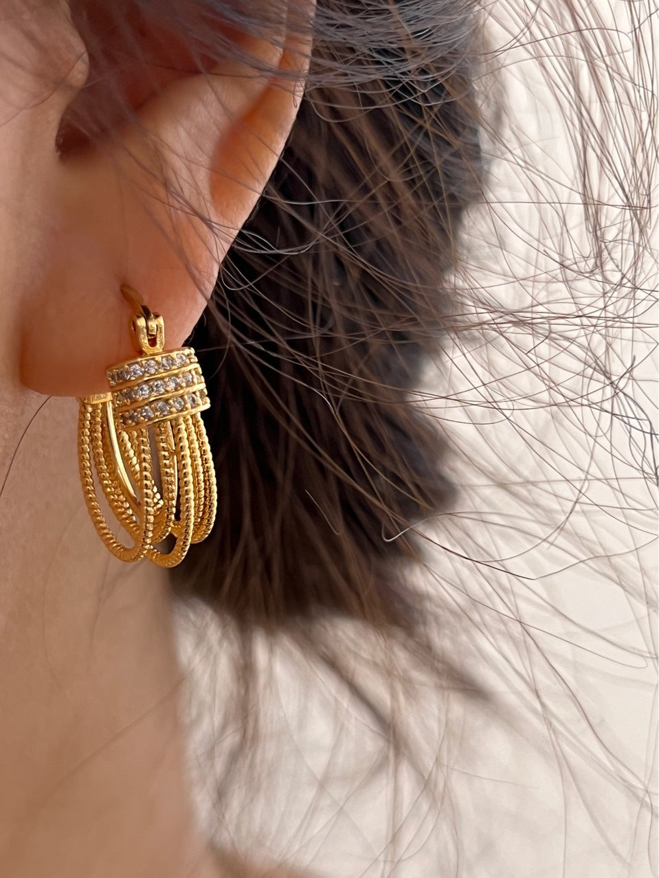 Multi-Layered Line Earrings