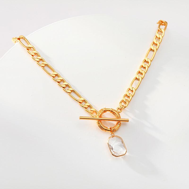Fashion Glass Diamond Sweet Necklace - ozlvii