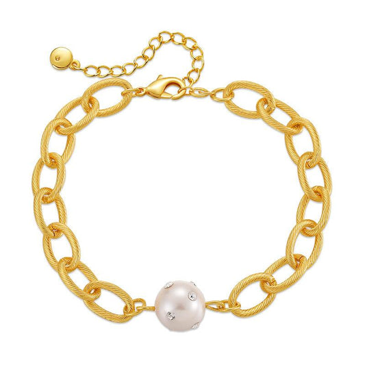 Dainty Pearl Bracelet 18K Gold Plated Jewelry - ozlvii