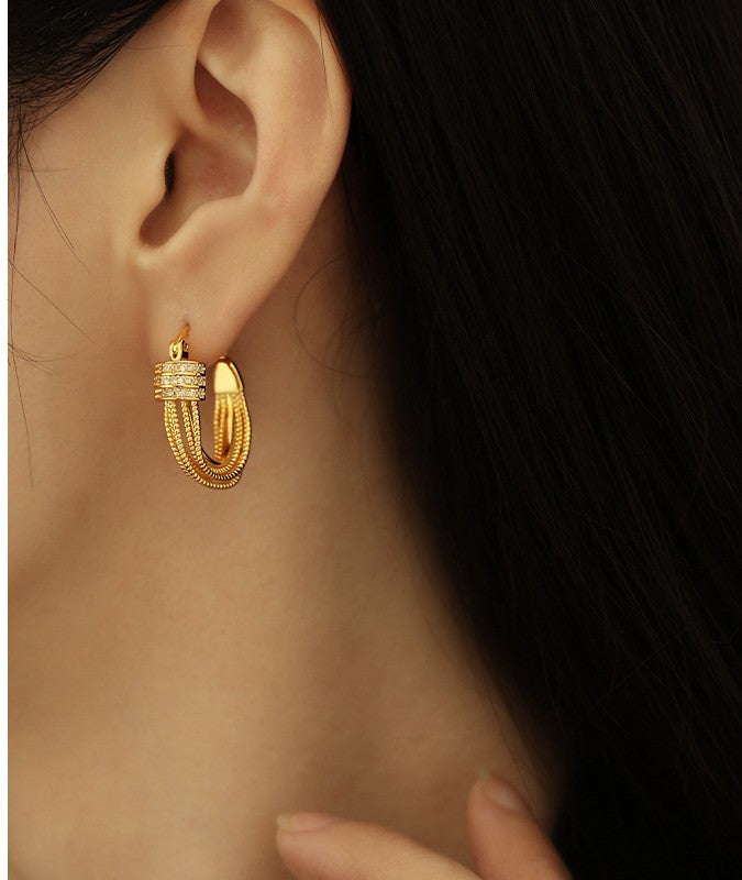 Multi-Layered Line Earrings