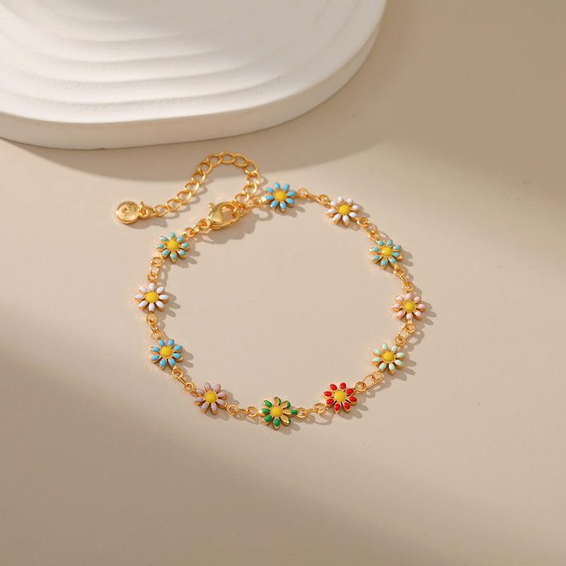 Daisy Beaded Chain Summer Bracelets - ozlvii