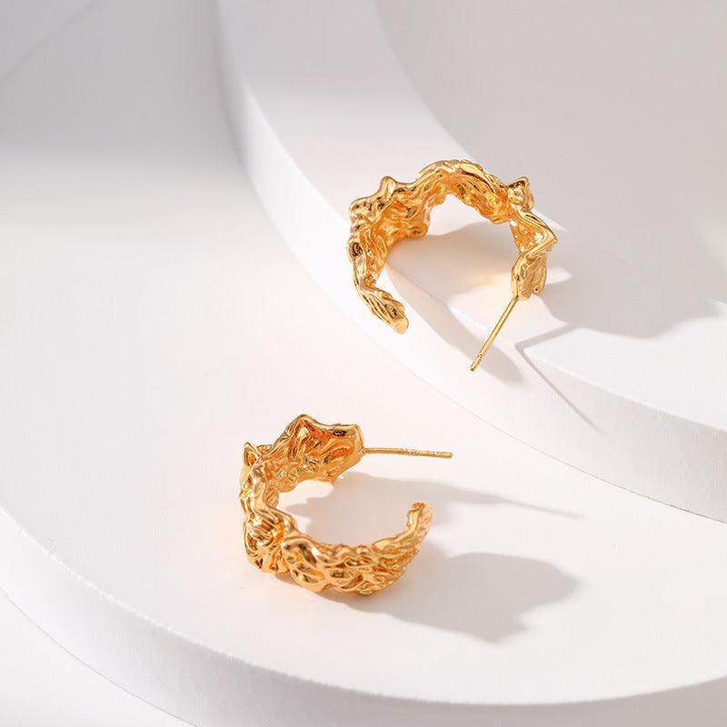 Gold Twist Earrings - ozlvii