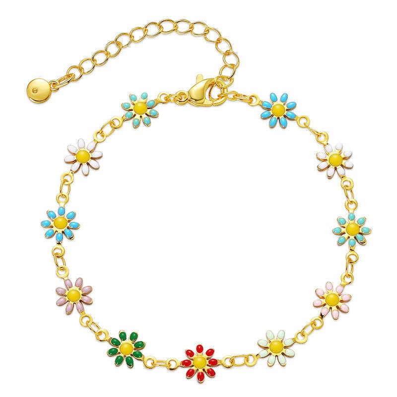 Daisy Beaded Chain Summer Bracelets - ozlvii