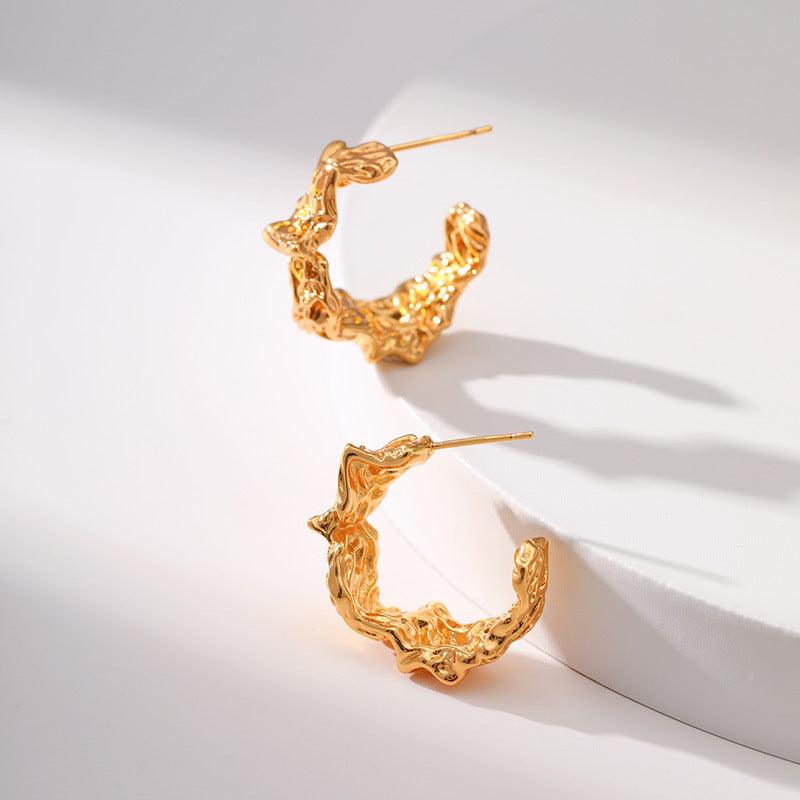 Gold Twist Earrings - ozlvii