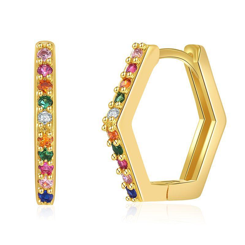 Zircon Crystal Colorful Sweet Light Luxury Earring - ozlvii